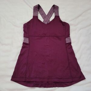 Lulu Bugandy/Purple Sleeveless Athletic Top